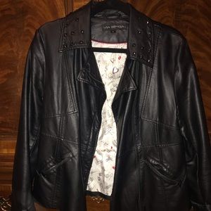Black leather jacket